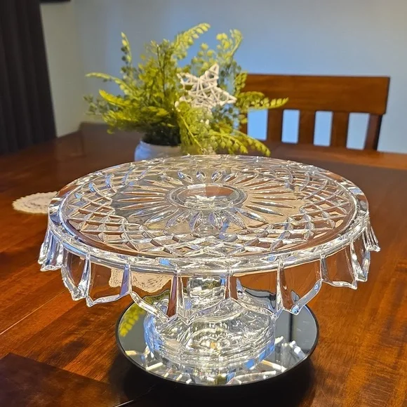 Vintage Godinger Crystal Cake Stand - Picture 3 of 6